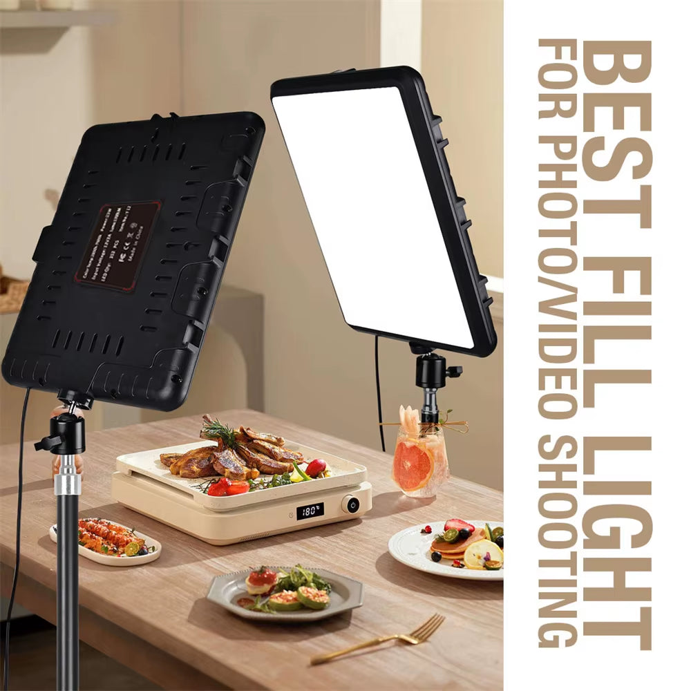 High Power 352 Led Video Light 2800K-7000K Panel Light Studio Fill Lamp Photography Lighting Photo W Light Stand for Live Stream